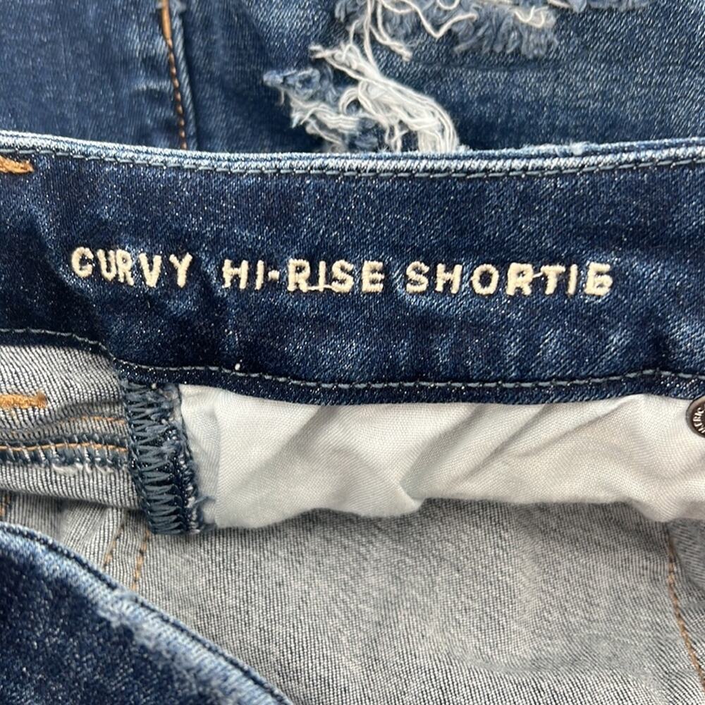 American Eagle Hi-Rise Shortie Denim Shorts - Blue - 6 - Picture 6 of 7